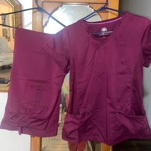 Healing Hands Wine Colored Scrubs